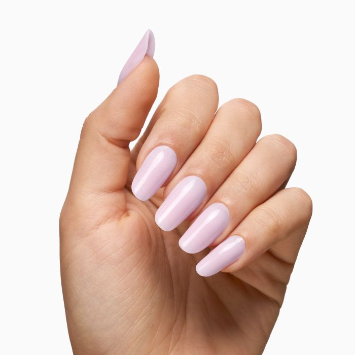 Semipermanente lilla soft con luce glossy uniforme